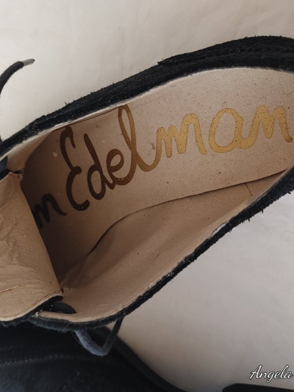 Sam Edelman Black Suede Oxford Wingtip Brogues Size 36.5 / 37 - Picture 7 of 10